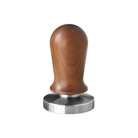 Scarlet Espresso Perfetto Tamper for Barista; Caliberated at 35 lbs Contact Pressure; with Aluminium or Precious Wood Handle and Precision Stainless Steel Base (Sandalwood - Brown, 58 mm)