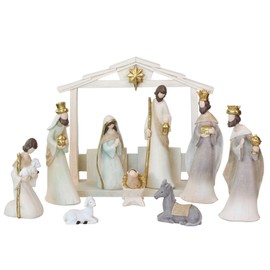 Oh Night Divine Nativity - Nativity Sets for Christmas Indoor - Manger Scene Christmas Decorations - Christmas Nativity Set - Baby Jesus Nativity - Holy Family Nativity Scene