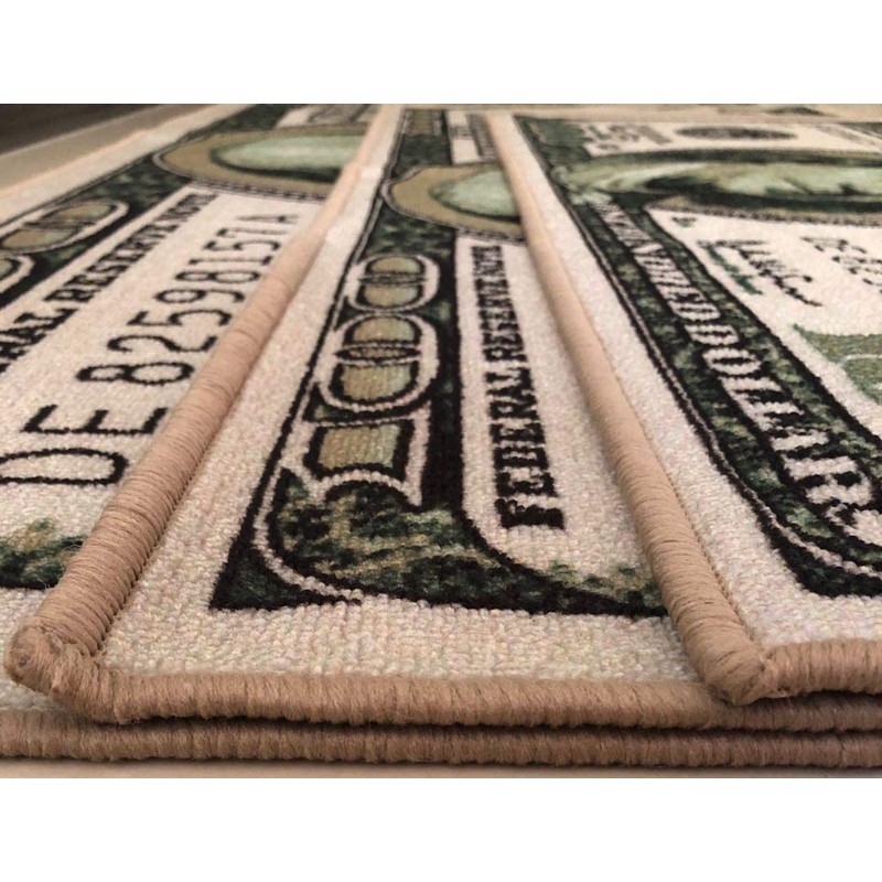 HUAHOO - Alfombra de dinero de 100 dólares para sala