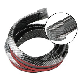 Adunsiaoto Rubber Rear Spoiler, Car Rear Spoiler, Rear Trunk Boot Car Spoilers, Tail Roof Trim Spoiler Wing, Car Lip Tail Wing, Wing Lip Sticker, Suitable for Most Cars Ornamental (Carbon Fibre)