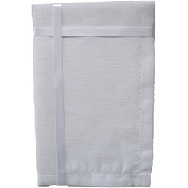 Mens Box Of 3 Plain White Genuine Irish 100% Linen Handkerchiefs