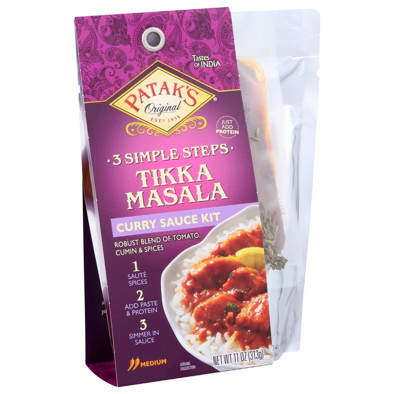 Patak's Tikka Masala Curry Sauce Kit 3-Step, 11 Fl Oz