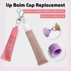 Leeneen Keychain Holder for Lip Gloss Summer Fridays,2Pcs Lip Balm