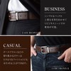 GRADE Men's Business Belt, Genuine Leather, 47.2 inches (120 cm),