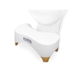 KMINA - Toilet Stool Squat Adult (7 inch), Bathroom Poop Step, Constipation, Portable, White