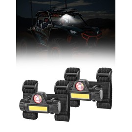 ZIDIYORUO UTV Dome Light – Rechargeable UTV Cage Roof Lights, Universally fit Polaris Can-Am Yamaha Arctic Cat Kawasaki as UTV Spot Light, Reading Light, Work Light, Waterproof & Durable (2pcs)