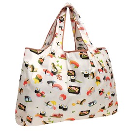 Bowbear Foldable Nylon Reusable Shopping Grocery Bag, Sushi Bento