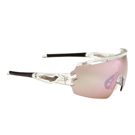 SWISSEYE Signal Sports Glasses (100% UVA, UVB and UVC Protection, Adjustable Nose Area and Rubberised Temples, Shatter-Free Material TR90, Includes Case), Shiny Laser Crystal/Black