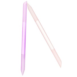 Healvian 2pcs Nail Buffing Tools Glass Nail Files for Manicure Grinder Buffers Cuticle Remover Files Buffers Travel Salon Supplies Women