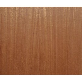 Ribbon Sapele Mahogany Wood Veneer 24" x 24" with Wood Backer A Grade 1/25"