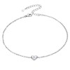 Initial Anklet for Women S925 Sterling Silver Adjustable Foot Ankle