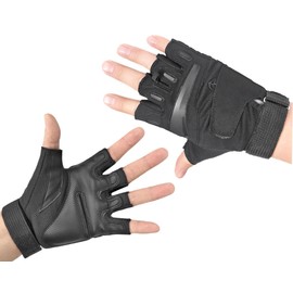 Half Finger Tactical Gloves, Fingerless Gloves, Fingerless, Double Adjuster, Half Finger Knuckle Guard, Gloves, For Bicycles, Outdoors, Army Airsoft Games, Type: BES-H-MDF, (L)