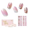 NAILOG Semi-cured Gel Nail Stickers (34 Pieces), Nail Seal Curing