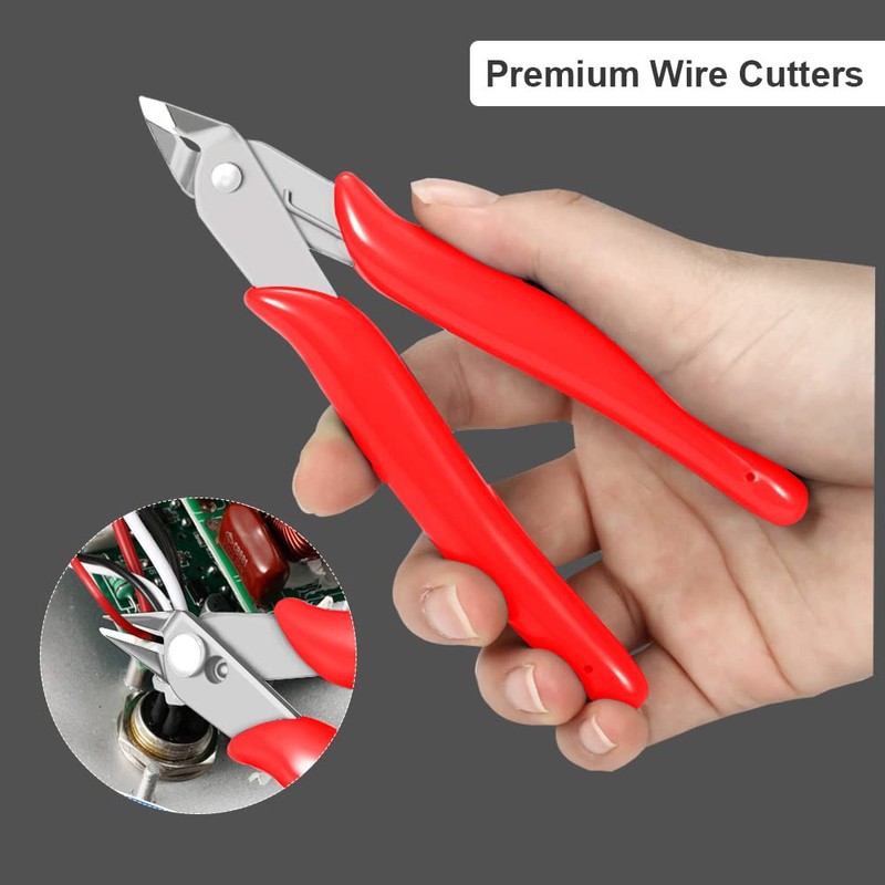 5 Pack Flush Cutters MC-170, MONVICT Wire Cutters 5 Inch