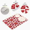 Valentine's Day Love Heart Red Buffalo Plaid Dish Drying Mat