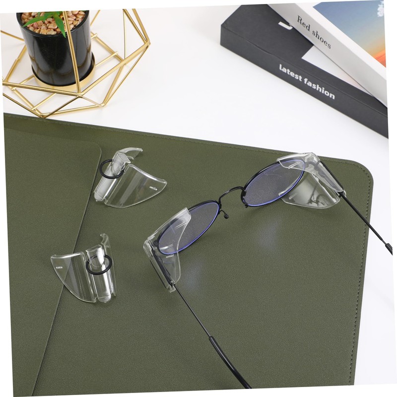 LALAFINA 2Pairs Eye Glasses Side Shields Durable Protector for Eyewear