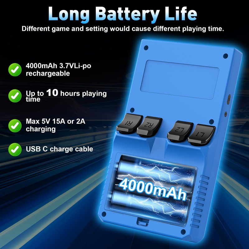Hugawello V40 MAX handheld device, 40000 in 1 high-definition gaming