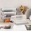 BTSKY Set of 4 Stackable Transparent Pen Boxes, Office Supplies