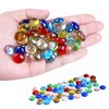 KINGOU 50 pcs Replacement Mancala Stones Mixed Colored Flat Glass