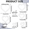 6Pcs Acrylic Quilting Templates Set, Transparent Heart Cutting Ruler with