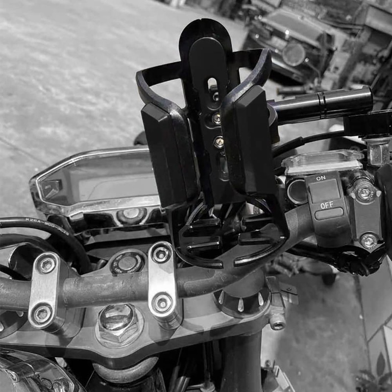 Riloer Motorcycle Accessories Motorcycle Drink Holder, CNC Water Bottle Drink