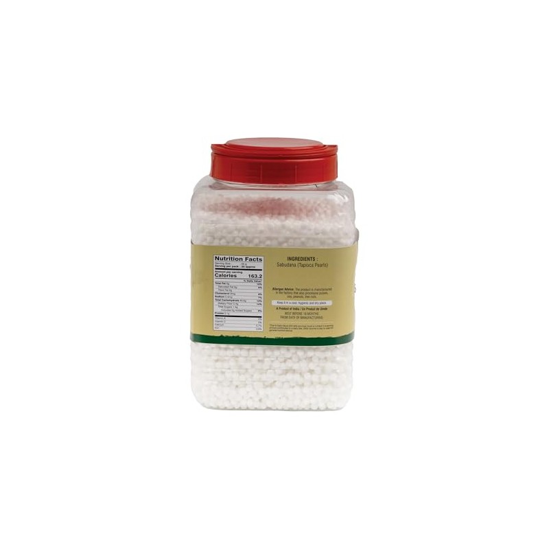 Sabudana 2 lb Pack- Tapioca Pearls for Cooking, Snacks, and