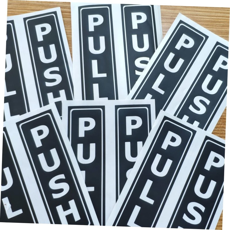 Ciieeo 4pcs Push Pull Door Sign Stickers Decals for Home