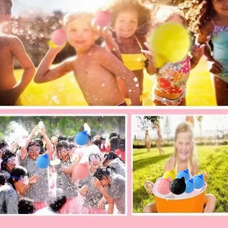 10 Pcs Reusable Water Balloons Silicone Water Balloons Self Sealing
