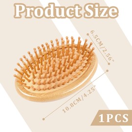 Bamboo Brush,Kopfhautkamm,Haarkamm Kopfhaut,Bambus Haarbürste,Ambus Bürste,Holzmassagekamm,Bambus Kopfhautmassagegerät,Holzhaarbürste Kopfhautbürste,Fur Eduzieren Frizz Massage Kopfhaut