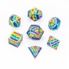 FateStone Rainbow 7pcs DND dice Set Box for Dungeons and
