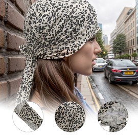 Vxcbad Headscarves for women, headwear, bandana, leopard print for daily and outdoor activities, yellow