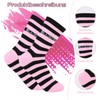 ANIMFANSDE 3 Pairs Kpop Style Socks - Black Pink Stripes