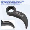 ZKTOOL 2PCS Crowbar Adapter Head Tool, Pry Bar Wrench Adaptor