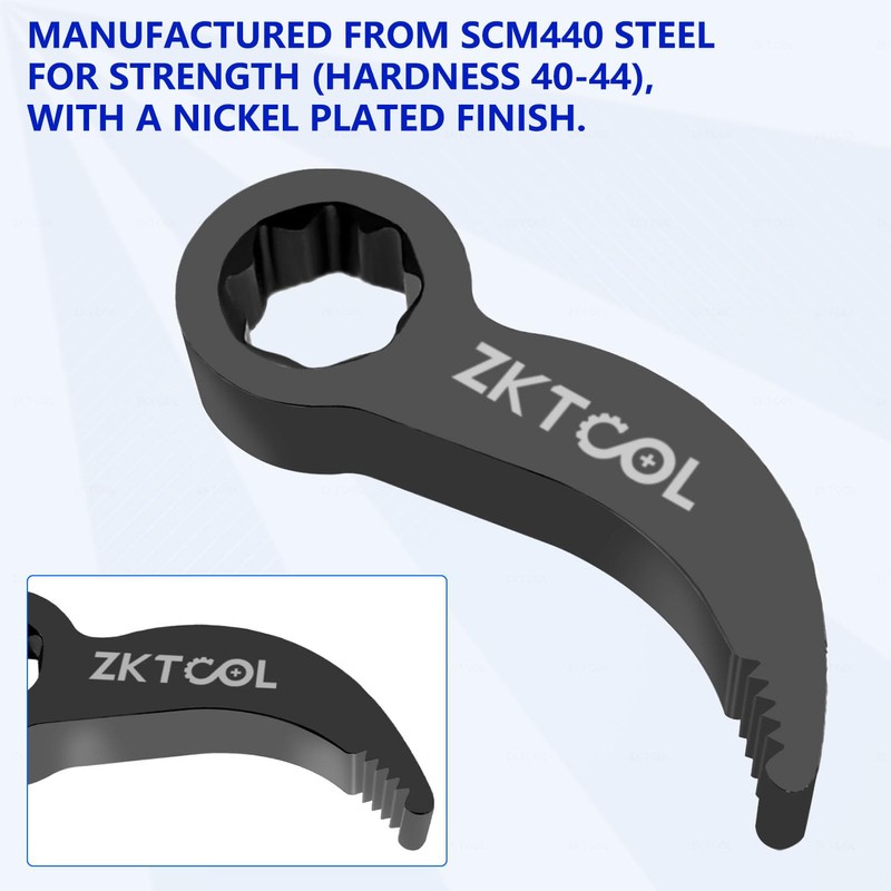 ZKTOOL 2PCS Crowbar Adapter Head Tool, Pry Bar Wrench Adaptor