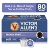 Victor Allen's Coffee French Roast, Dark Roast, 80 Count, Single