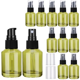 Segbeauty 1oz Glass Mini Travel Bottles of 6pcs Small Lotion Containers, 6pcs Perfume Travel Refillable Bottles, 30ml Pump Dispenser Empty Spray Bottle, Hair Oil Liquid Container Bottle Dispensers