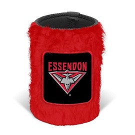 Essendon Bombers AFL Footy Fluffy Can Cooler Stubby Holder