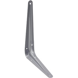 TERF® London Shelf Bracket Grey 200mm X 150mm (8 X 6 inch) Wall Mounted Shelving Support Corner Brackets Book Shelf Bracket Floating Shelve Bracket and Multi Purpose Use - Pack of 10