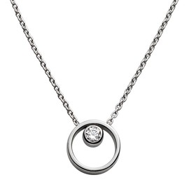 Skagen Necklace for Women Kariana, 14.7 mm x 3.6 mm Pendant Silver Stainless Steel Necklace, SKJ0833040