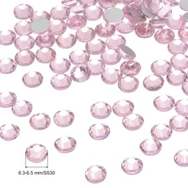 PATIKIL SS30 288 Pieces Rhinestones for Crafts and Rhinestones for Crafts, Costumes, Makeup (Light Pink)