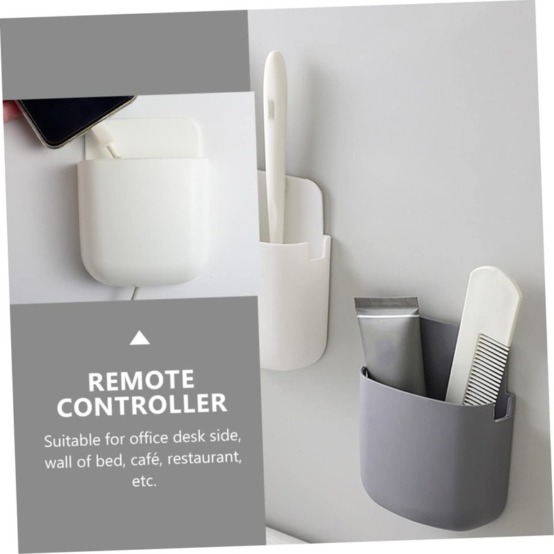 STOBOK Remote-control Holder Storage Container Wall-mounted Boxes for Tv Remote
