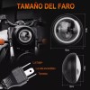 Faro Para Moto Universal + Carcasa Y Soporte De 7