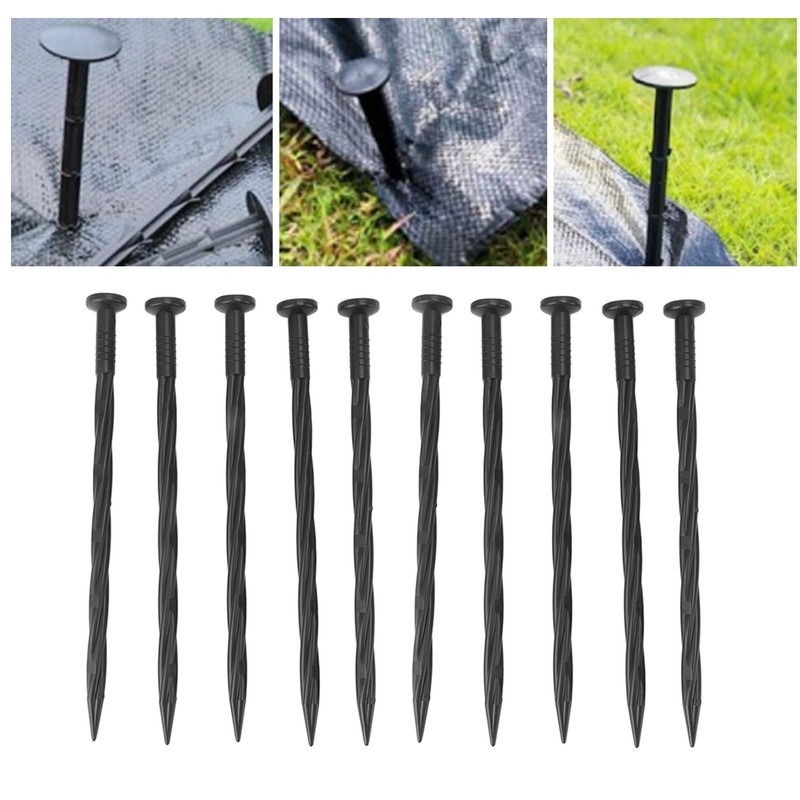 50Pcs Edging Stakes Spiral Nylon Landscape Anchoring Spikes for Paver