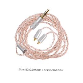 LABRIMP Earphone Cable Flexible Replacement Wire for Headphones Stylish Design Compatibility for Mobile Phones Tablets and Computers Elegant Rose Gold Color