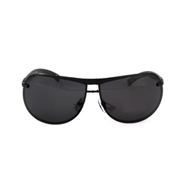 Roberto Marco Pilot/Teardrop Polarized Sunglasses for Driving, Fishing/Black Frame - Light Grey Lenses - No Glare