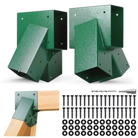 DOOTOO 2pcs Stainless Steel A Frame Swing Brackets Heavy Duty Swing Sets Brackets for Playground Equipment Mounting Parts Hardware Included(Green)