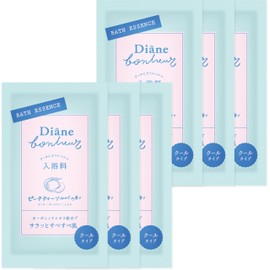 Diane Bonheur Bath Salt, Ice Bath Essence, Peach Tea Sorbet Scent, 1.1 fl oz (30 ml) x 6 Packets, Cool