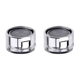Txibikn 2 Pack Faucet Aerator Kitchen Sink 15/16-Inch 24mm Thread Brass Shell Replacement Filter 2.2 GPM Male Threads Gasket Included Suitable for Kitchen and Bathroom