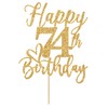 Decoración para tartas de feliz cumpleaños 74, decoraciones de cumpleaños