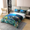 100% Natural Cotton Sea Turtle Duvet Cover, 3D Turtle Ocean